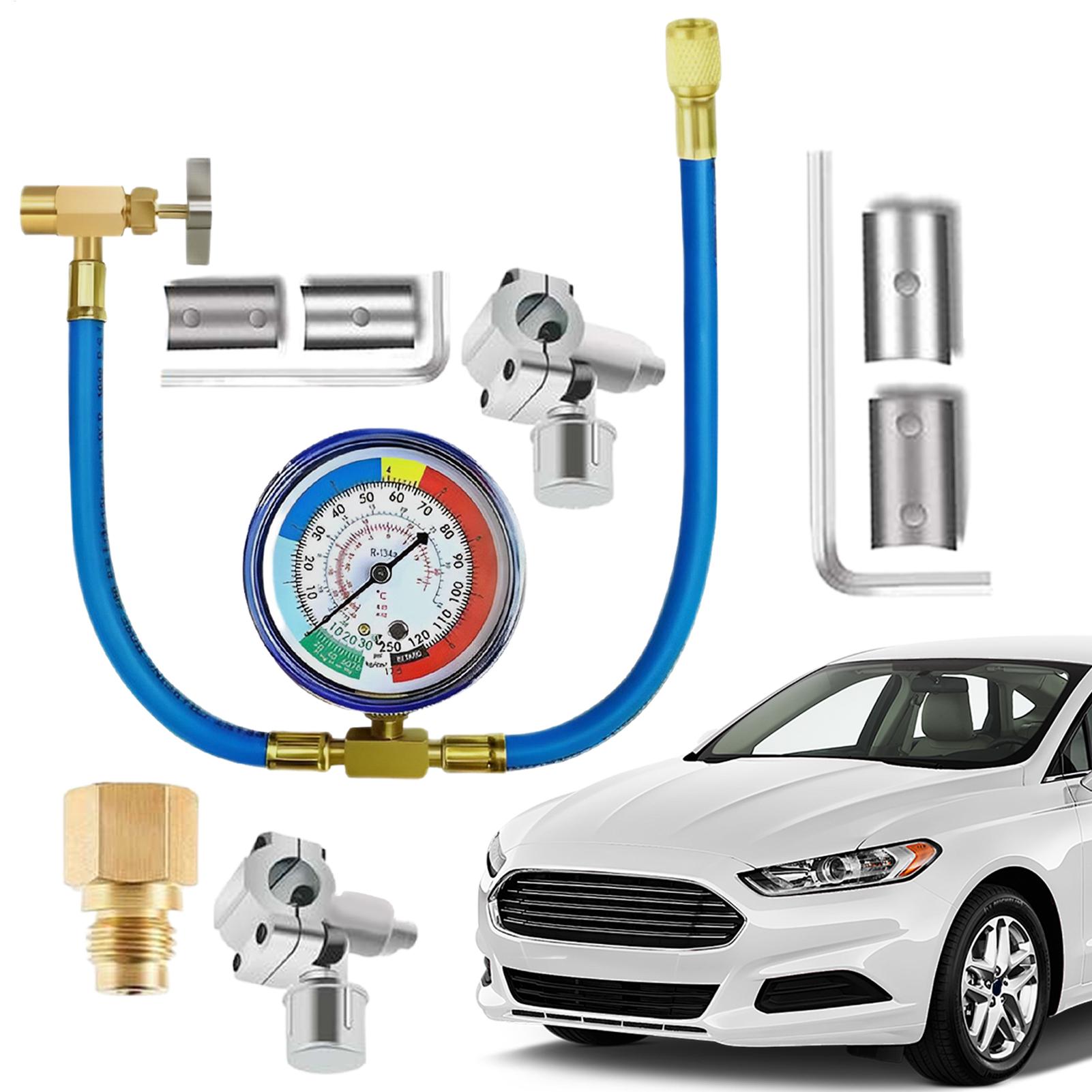 Maintenance Workshop Tools - R134A Kältemittel-Nachfüllset für Auto-Klimaanlagen mit Manometer
