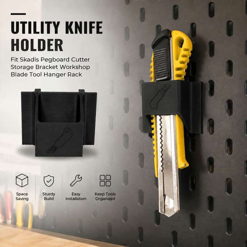 Workshop Tools Knife - Pegboard-Schneidewerkzeug-Halterung Kompatibel mit Skadis Board Universalmesser