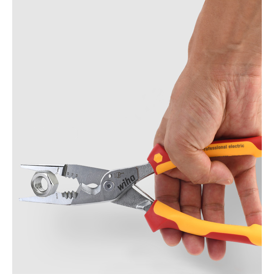 Tools Vn - WIHA 8-in-1-isolierte Zange, 1000 V, VDE-Snip-Nasendraht-Abisolierzange,