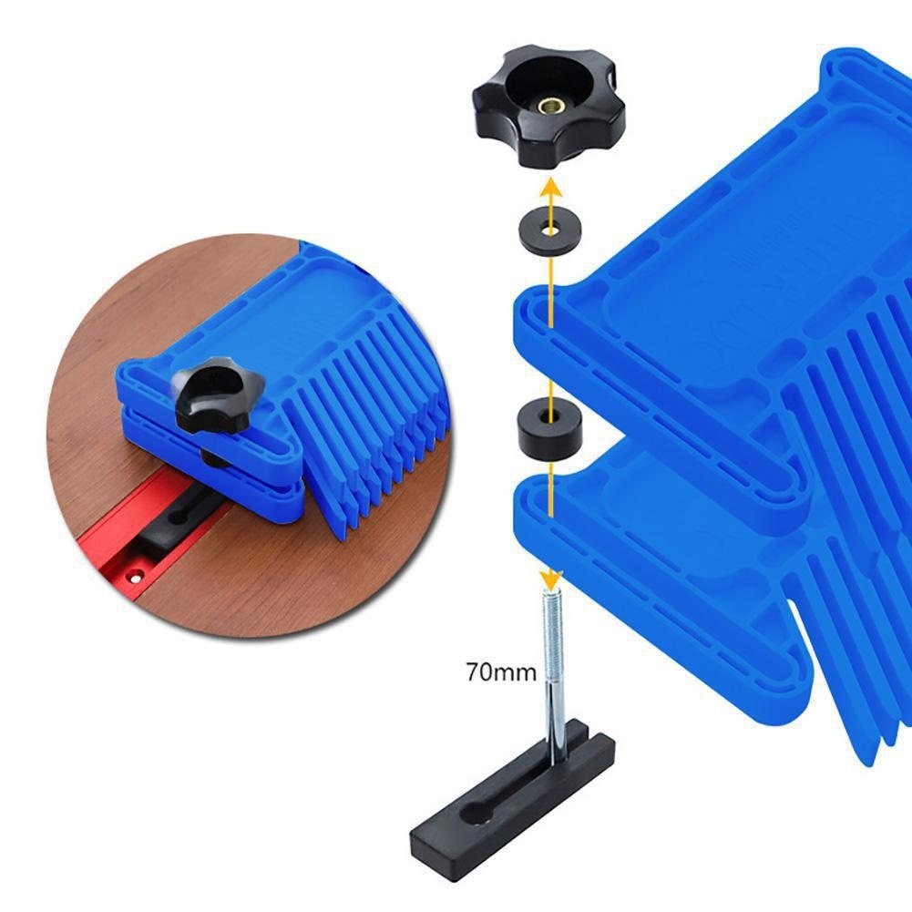 Workshop Tools And Safety - Blaues ABS-Kunststoff-Federbrett-Set, 28-teilig, für Holzbearbeitung, Frästisch,