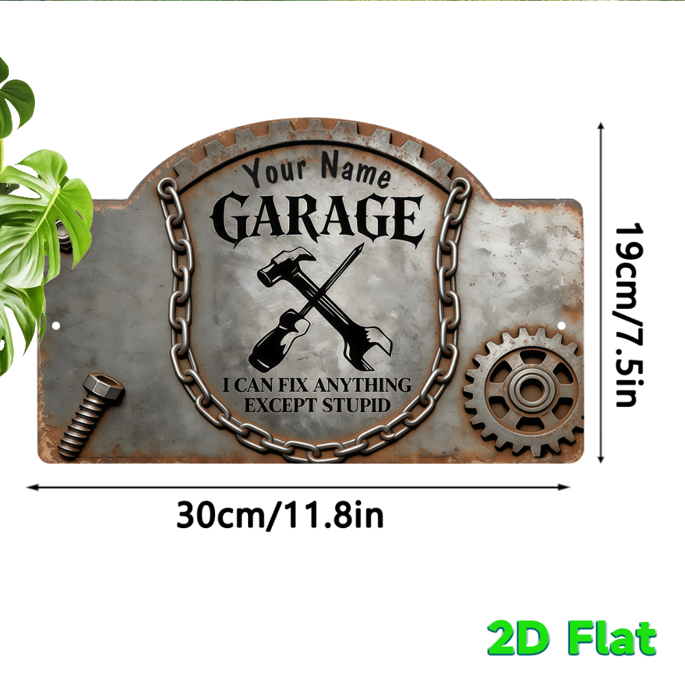 Personalisiertes Vintage-Garag – Workshop Tools Name Bewertung und Preis